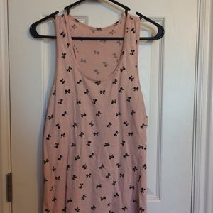 Bow pink tank top